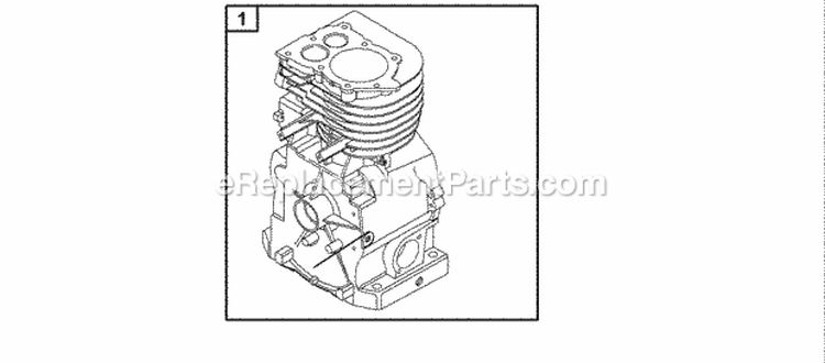 Cylinder Group Type Numbers Diagram and Parts List for  Briggs and Stratton Engine